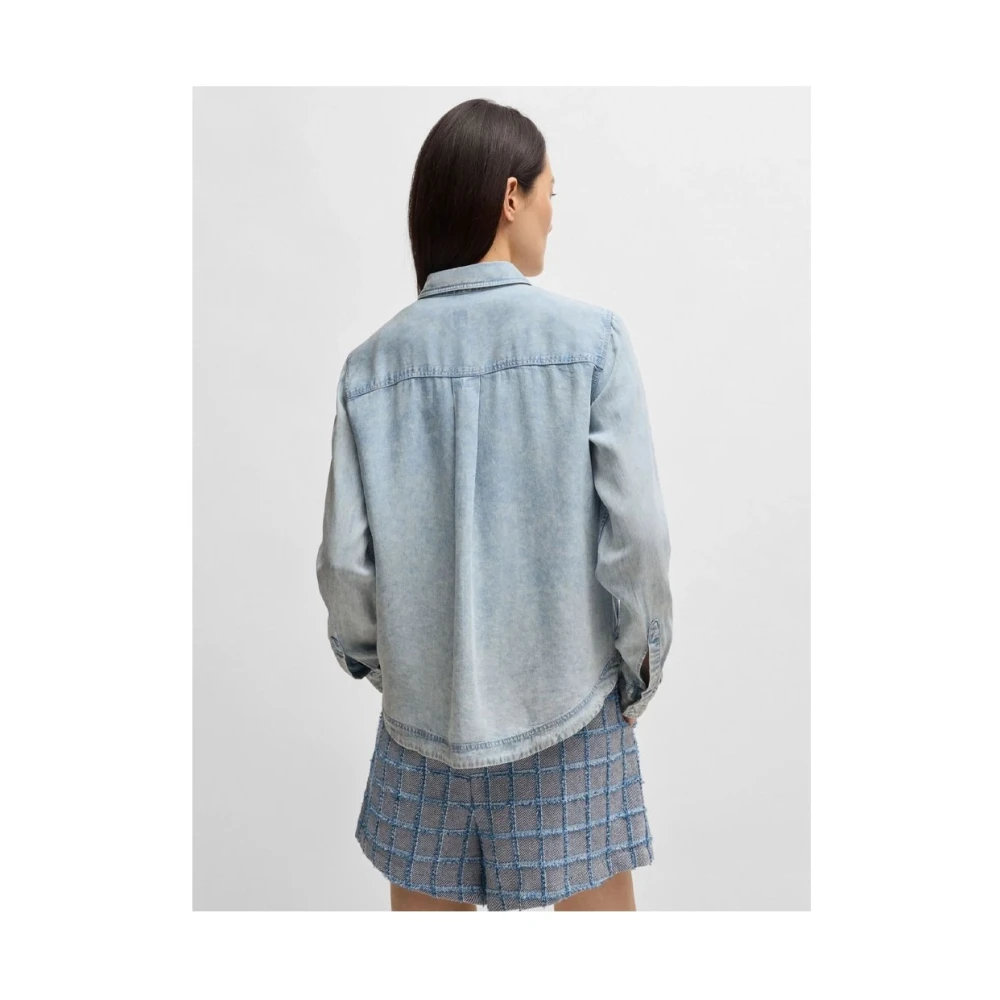 Hugo Boss Casual Overhemd Blue Dames