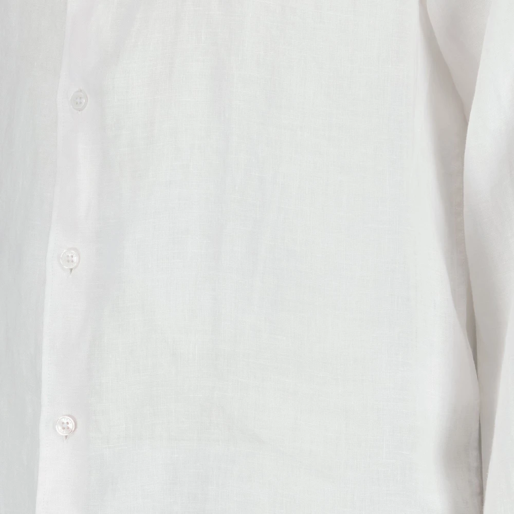 Orlebar Brown Linnen overhemd met klassieke kraag White Heren