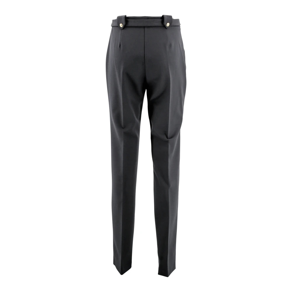 Versace Jeans Couture Zwarte Broek met Persplooi Black Dames