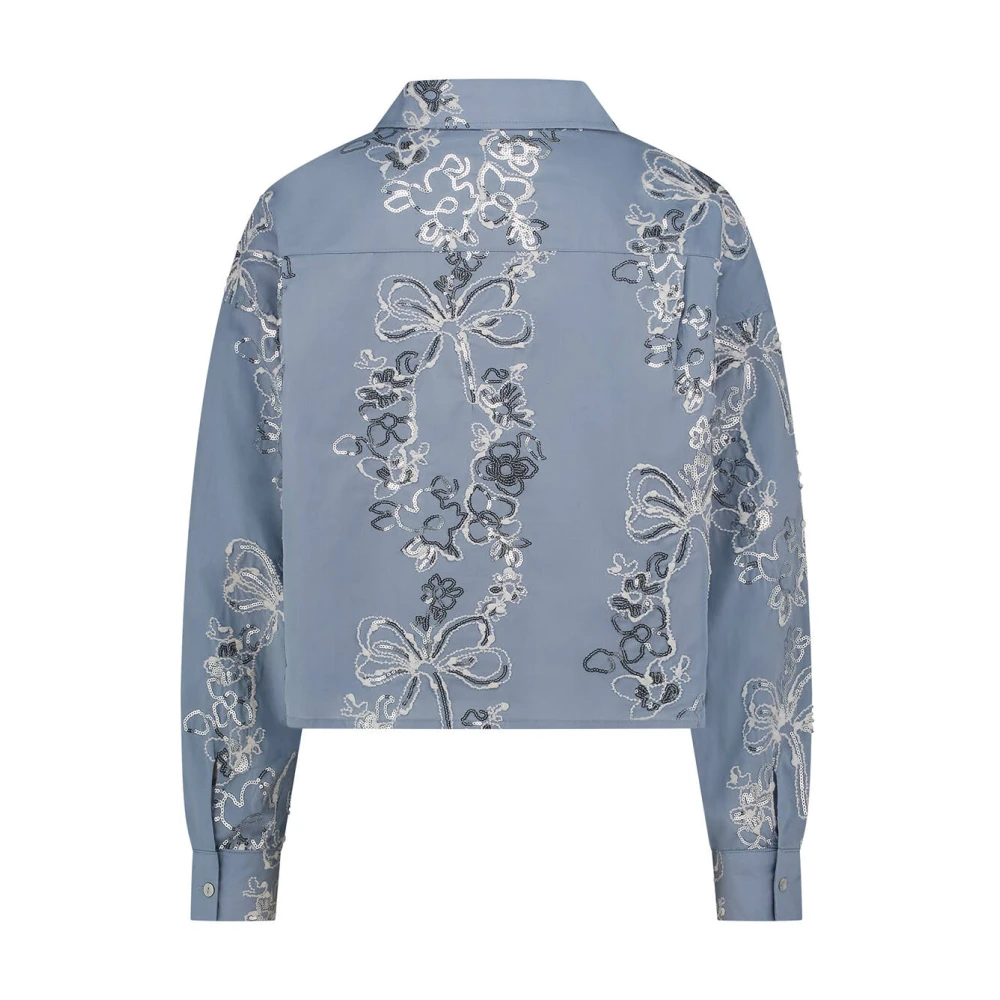 Nukus Tessa Paillet Blouse Blue Dames