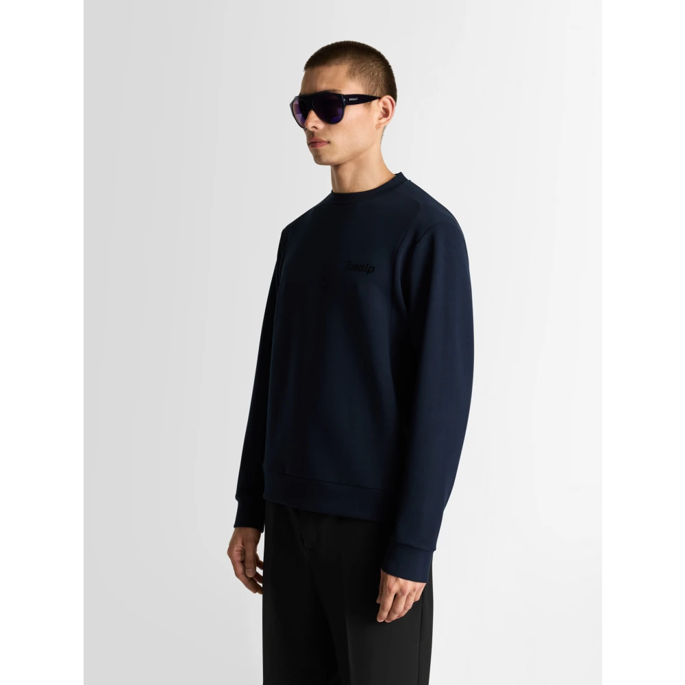 Fusalp Gestructureerde Lichtgewicht Sweatshirt Blue Heren
