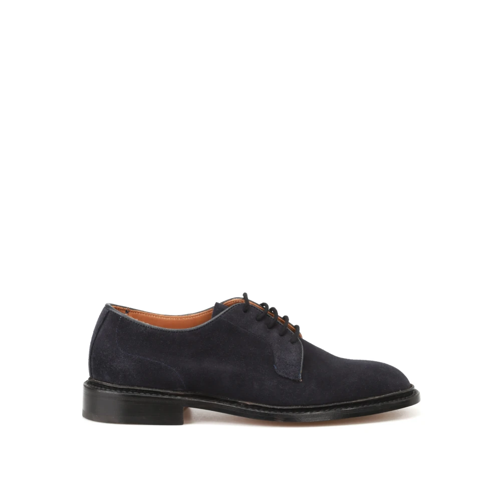 Tricker's Blå Mocka Derby Skor Blue, Herr