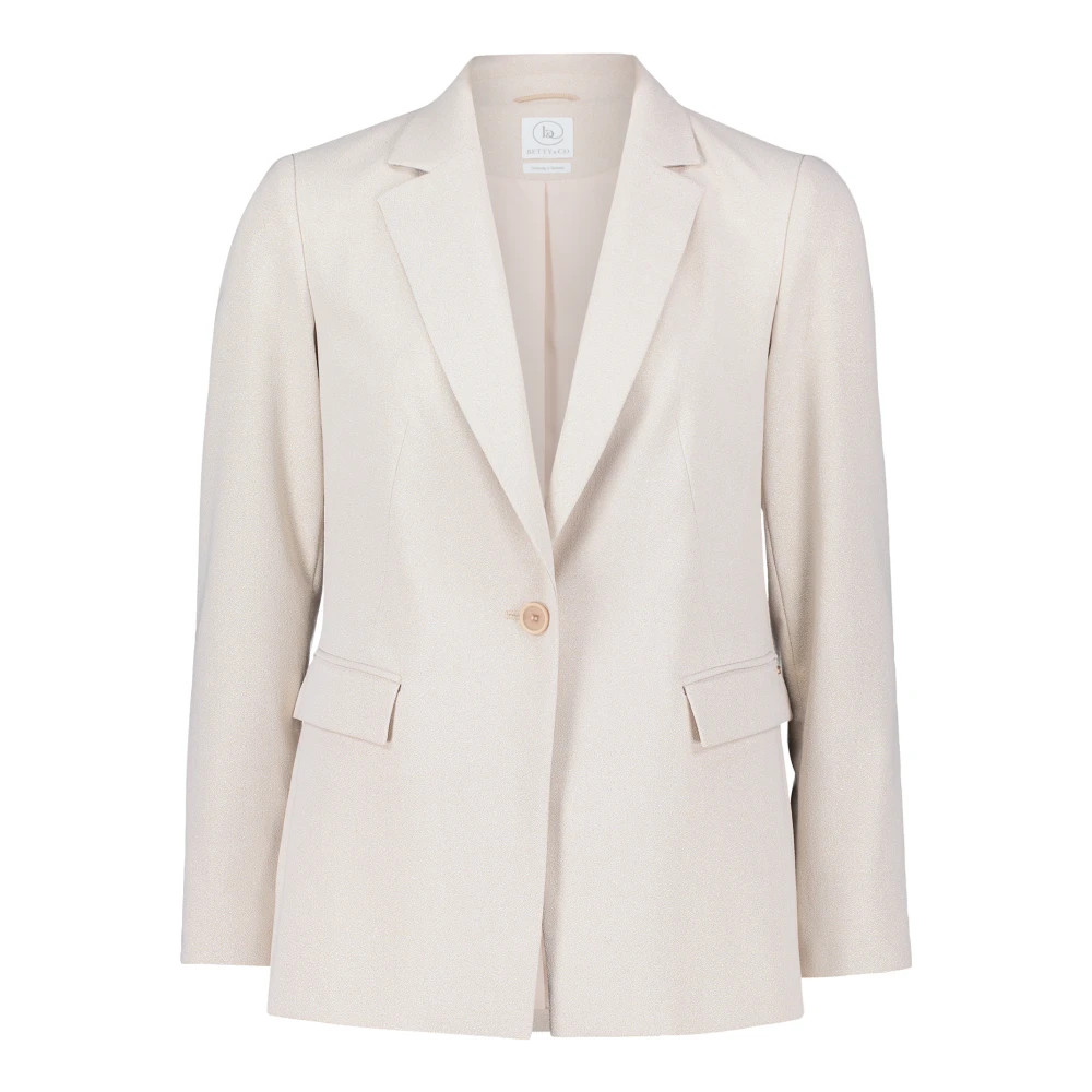 Betty & Co Zakelijke blazer met zakken Beige Dames