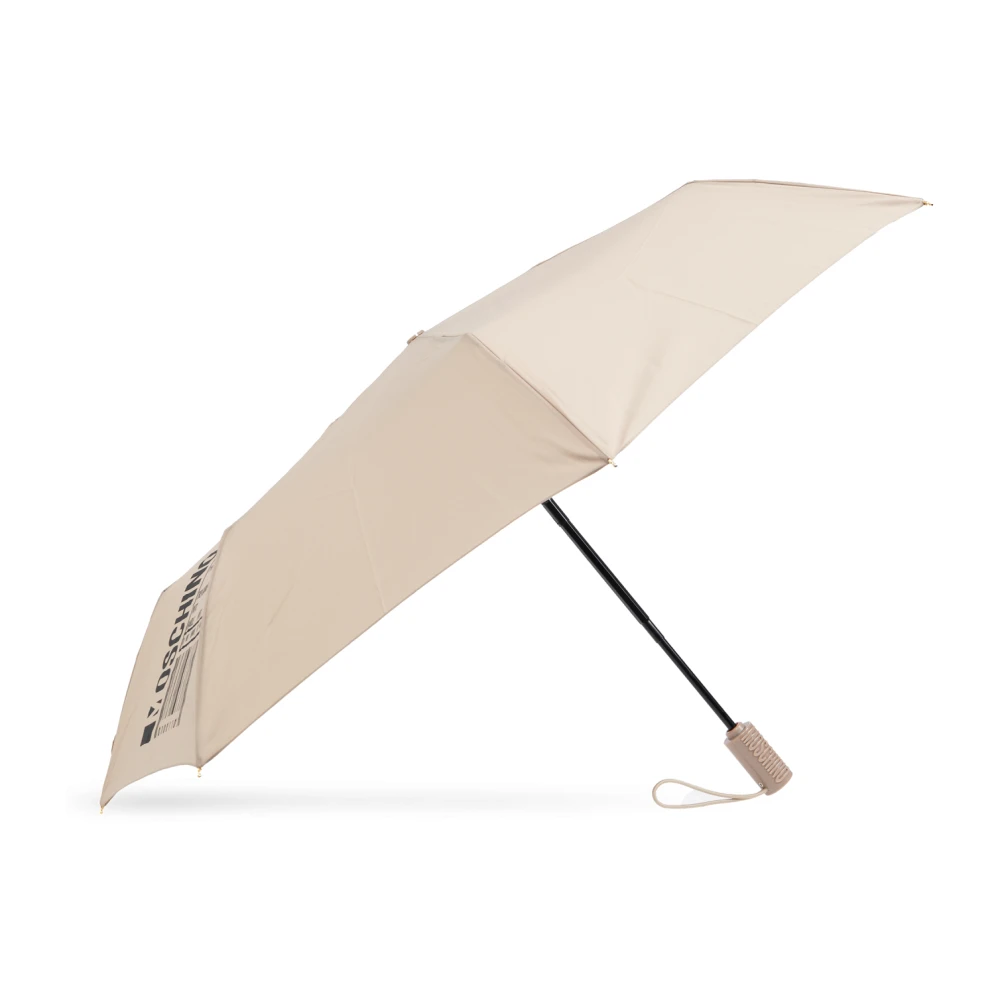 Moschino Paraplu met logo Beige Unisex