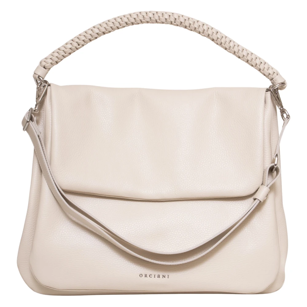 Orciani Femme Beige - Sac À Bandoulière En Cuir Avec Poches Internes - Sacs - Taille: One Size