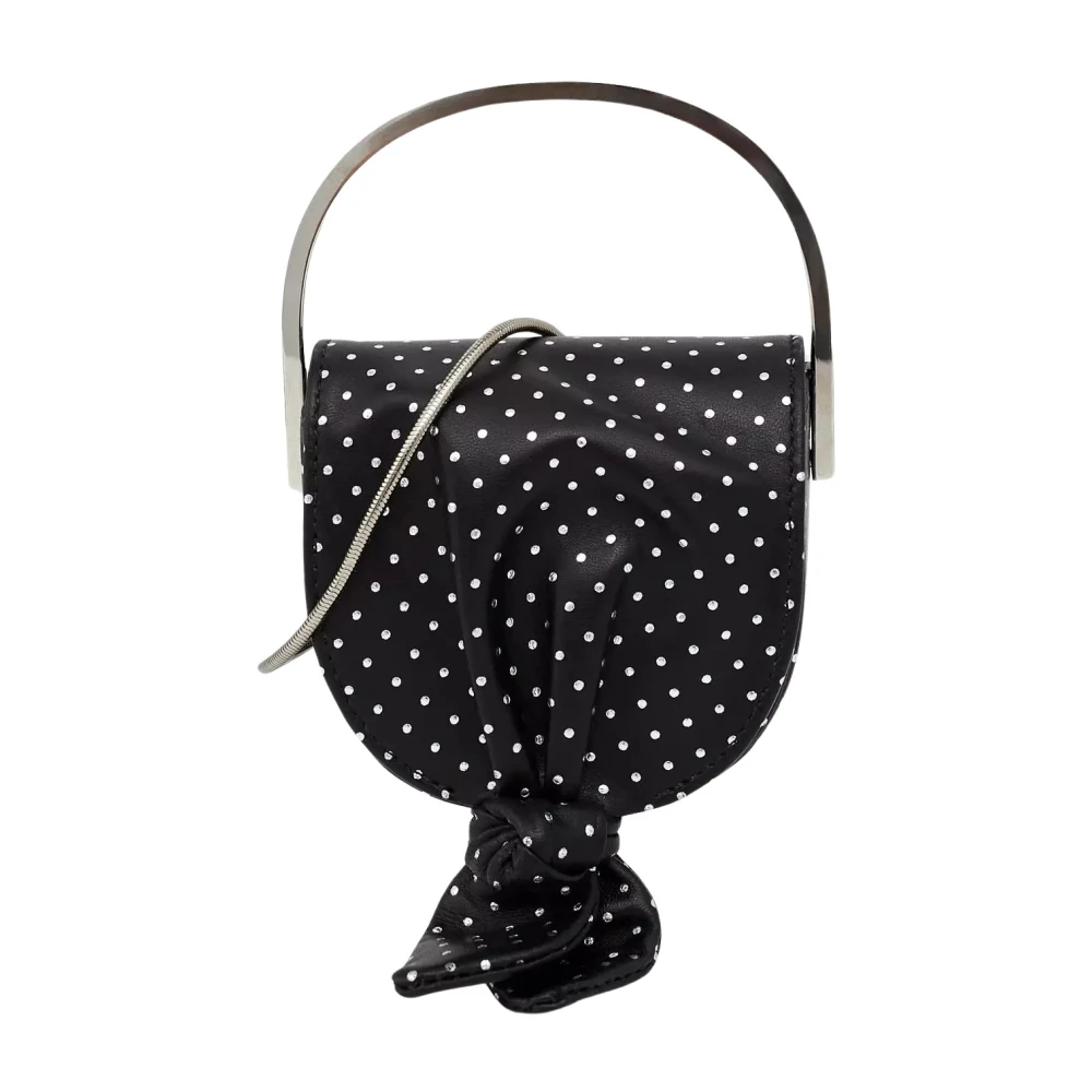 Aquazzura Women's Black Handbag With Crystals Bow Tie Micro - Mini Bags - One Size - Bags