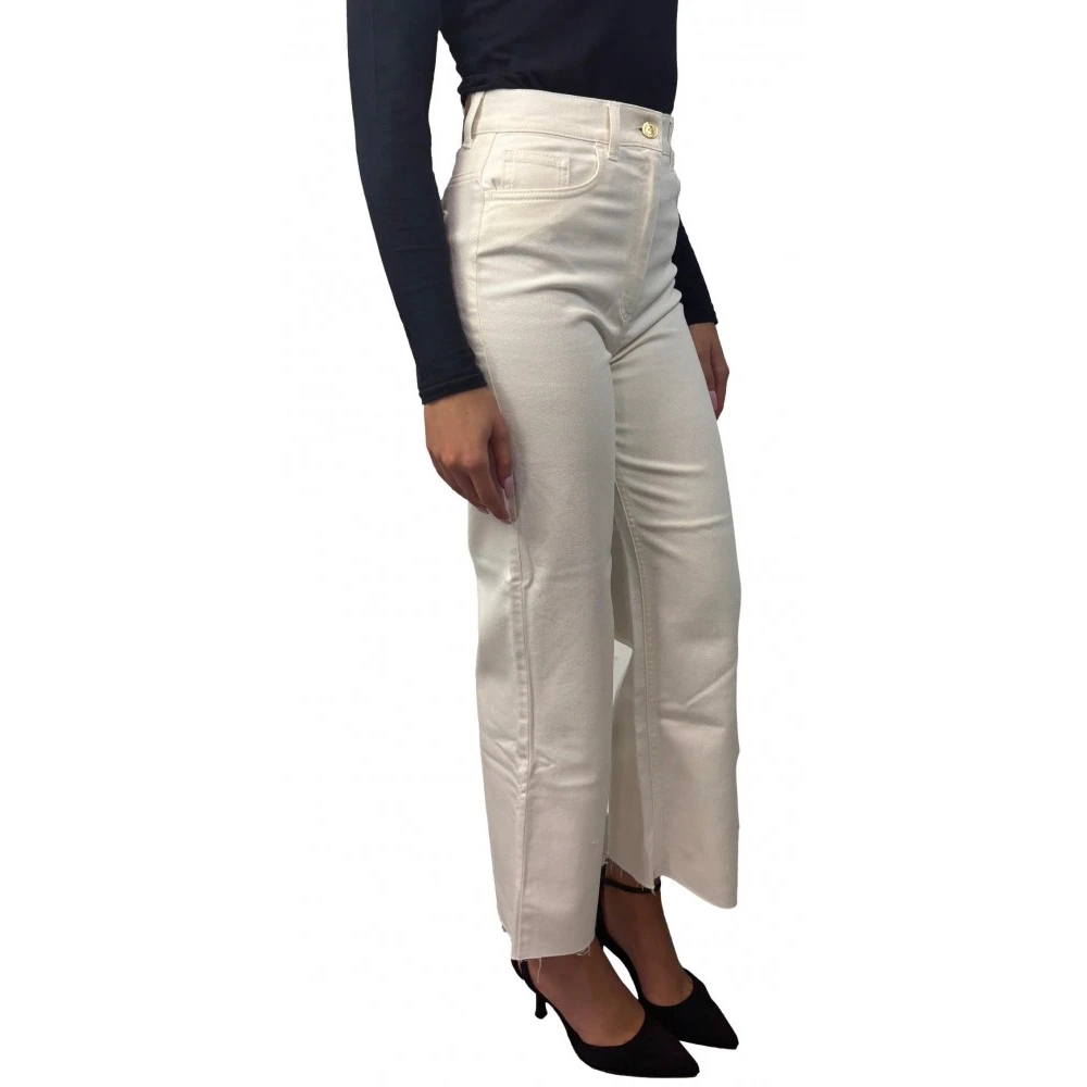 Elisabetta Franchi Witte Jeans met 98% Katoen White Dames