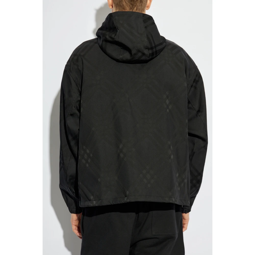 Burberry Geruite jas Black Heren
