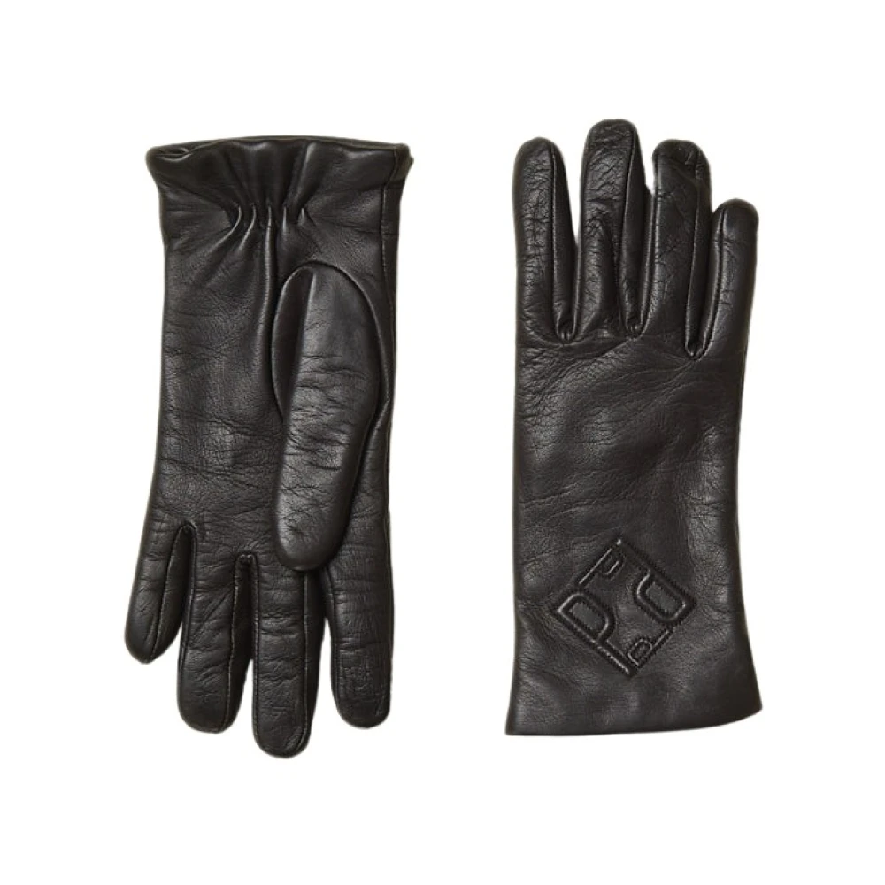 PESERICO Echte leren en kasjmier handschoenen Brown Dames