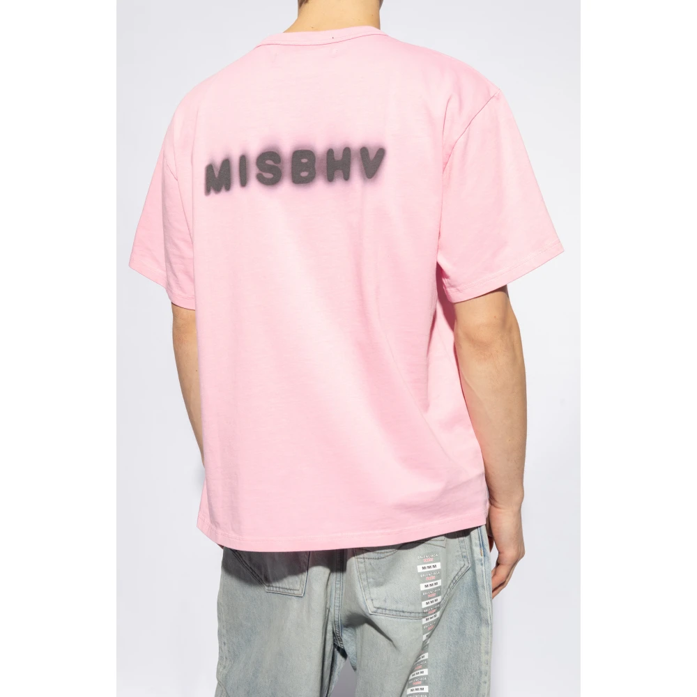 Misbhv T-shirt met logo Pink Heren