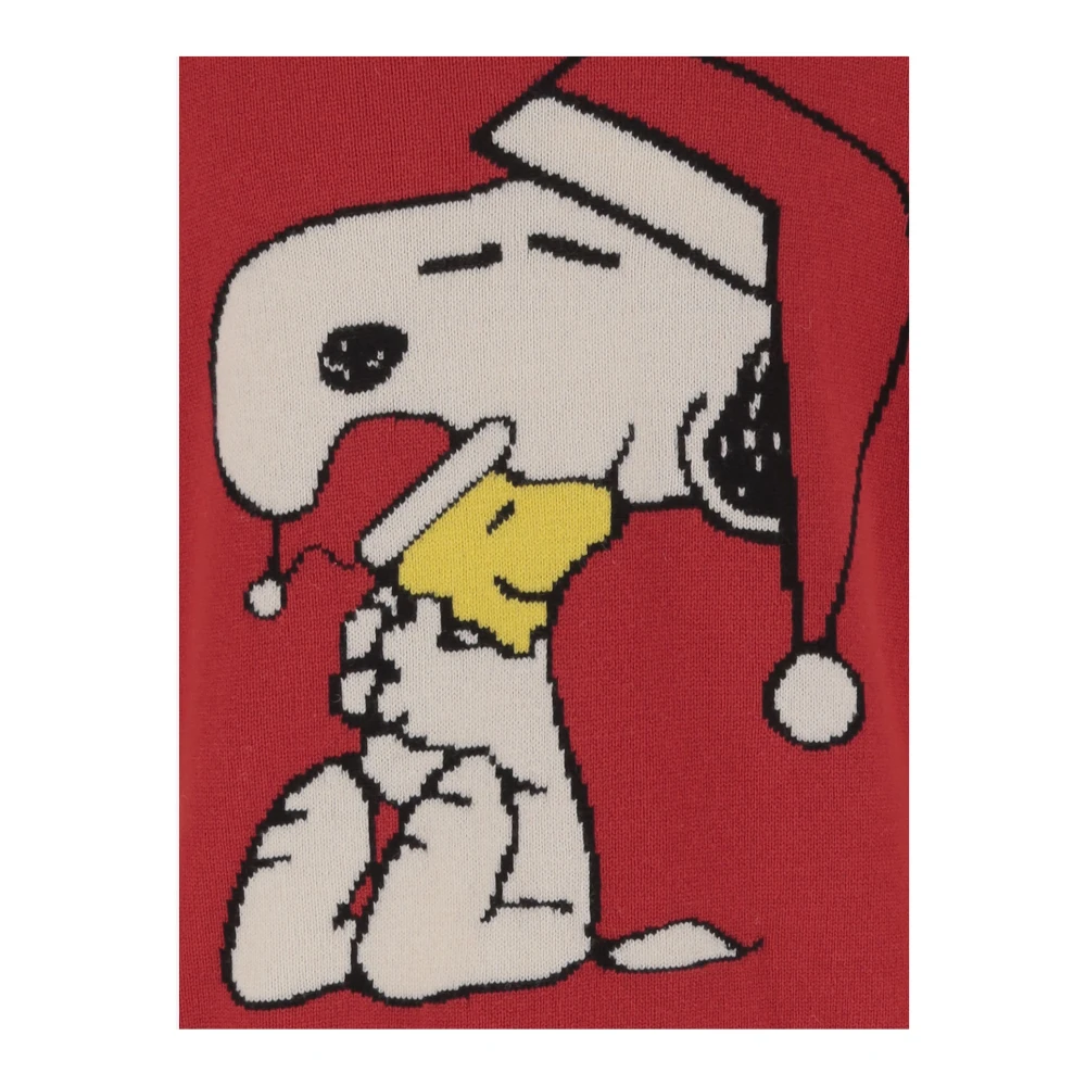 MC2 Saint Barth Snoopy Wolmix Pullover Red Heren