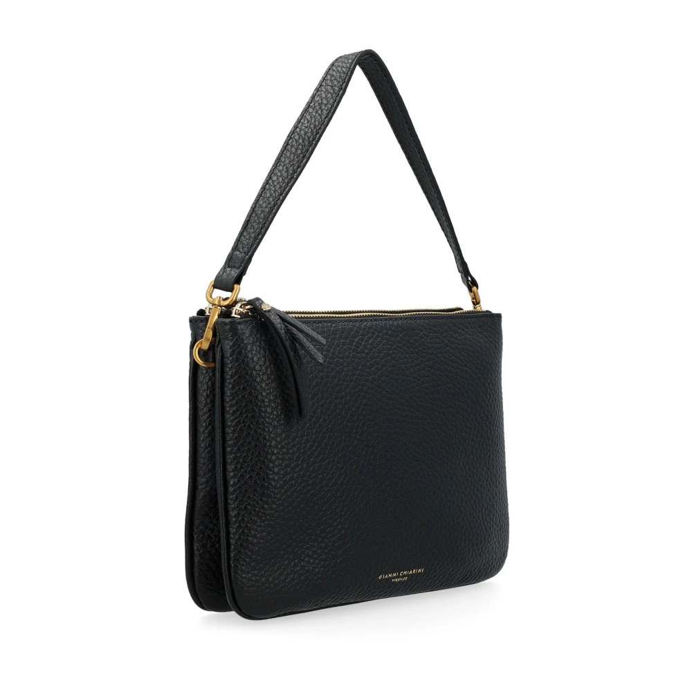 Gianni Chiarini Zwarte leren crossbody tas Frida Nero Black Dames