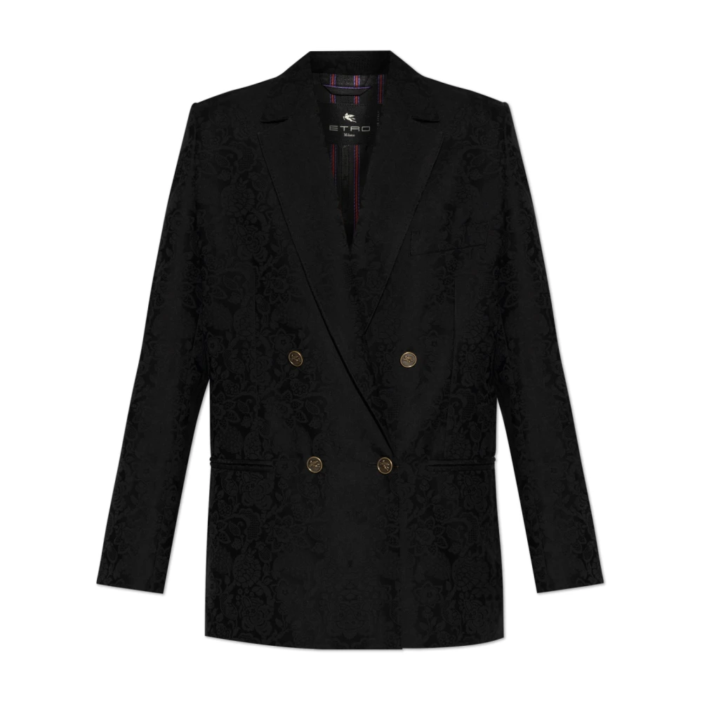 ETRO Double-breasted blazer Black Dames