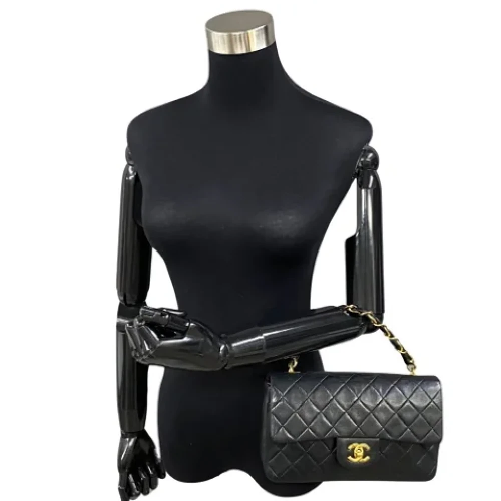 Chanel Vintage Pre-owned Leather handbags Black Dames