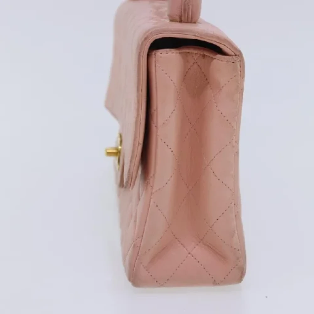 Chanel Vintage Pre-owned Leather handbags Pink Dames