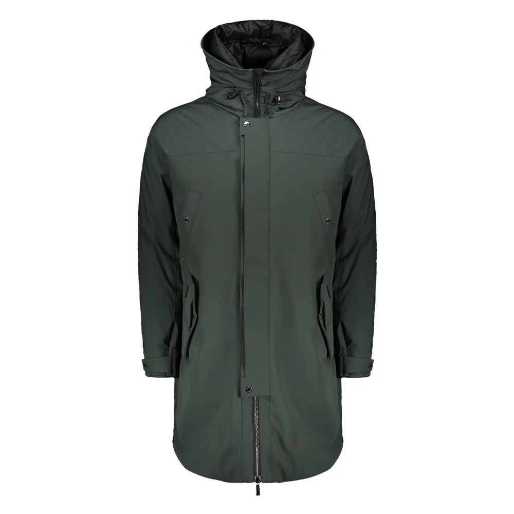 Moorer Dubbel gevoerde parka met ganzendons Green Heren