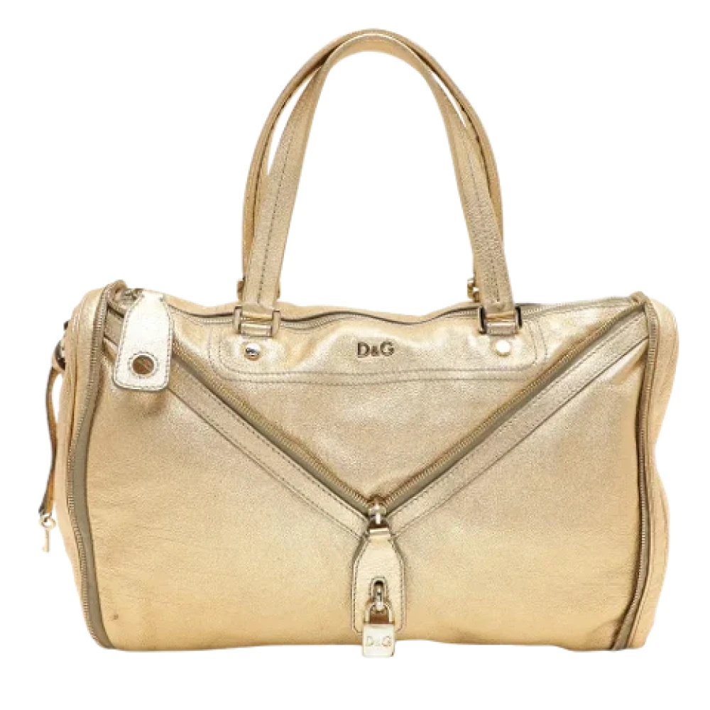 Dolce & Gabbana Pre-owned Leather handbags Yellow Dames