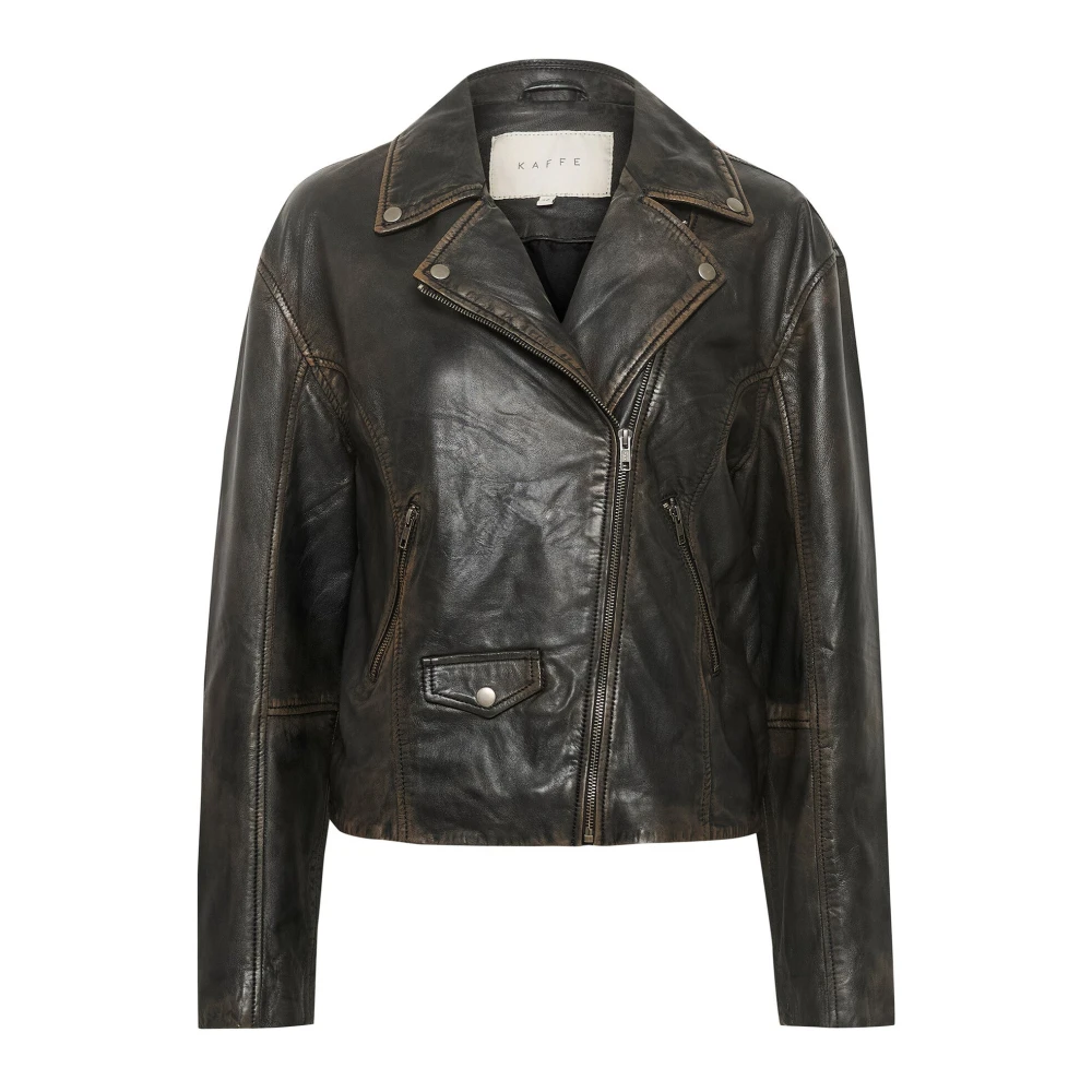Jackets > Leather Jackets - - Kaffe - Modalova