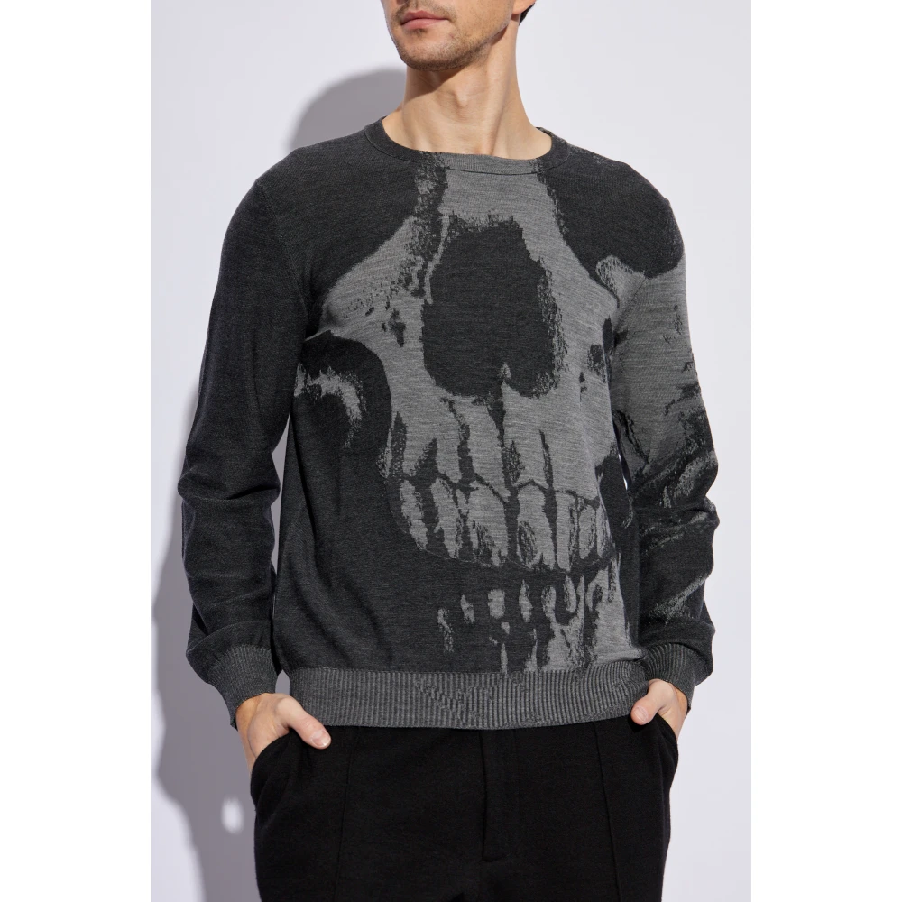 alexander mcqueen Wollen trui Gray Heren