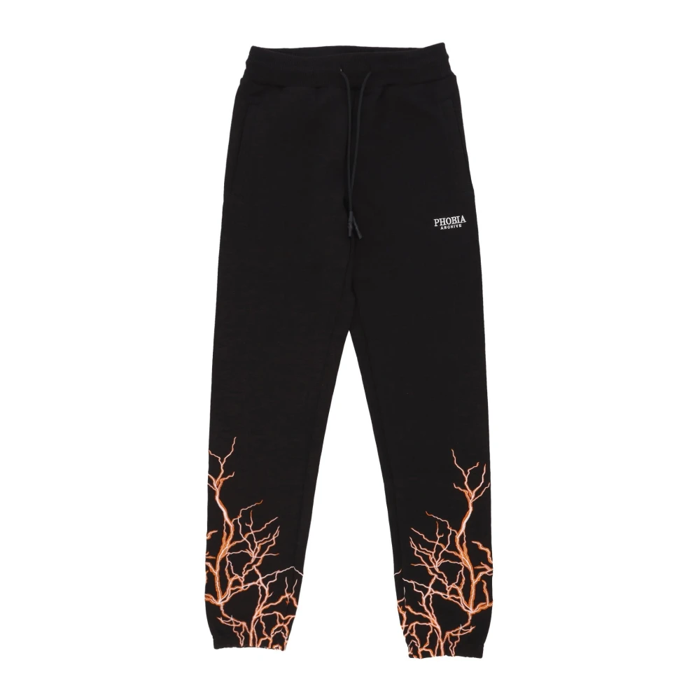 Phobia Archive Mannelijk Zwart Broeken Heren, Xl, Katoen, Lightning Pants