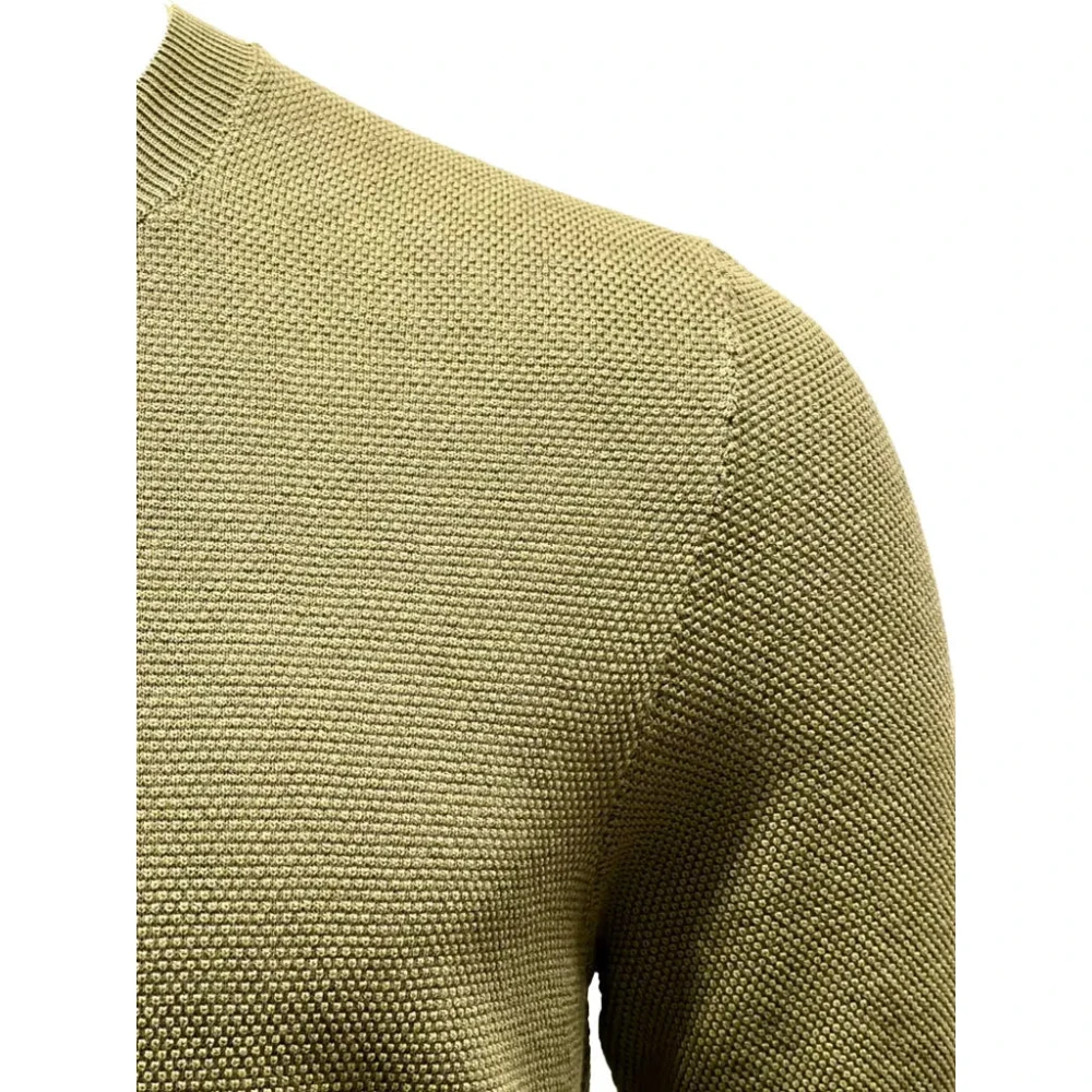 Circolo 1901 Gebreid T-shirt ronde hals olijfgroen Green Heren