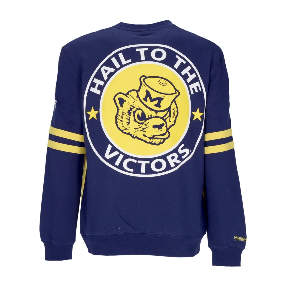 Mitchell & Ness Michigan Wolverines Crewneck Sweatshirt Multicolor Heren