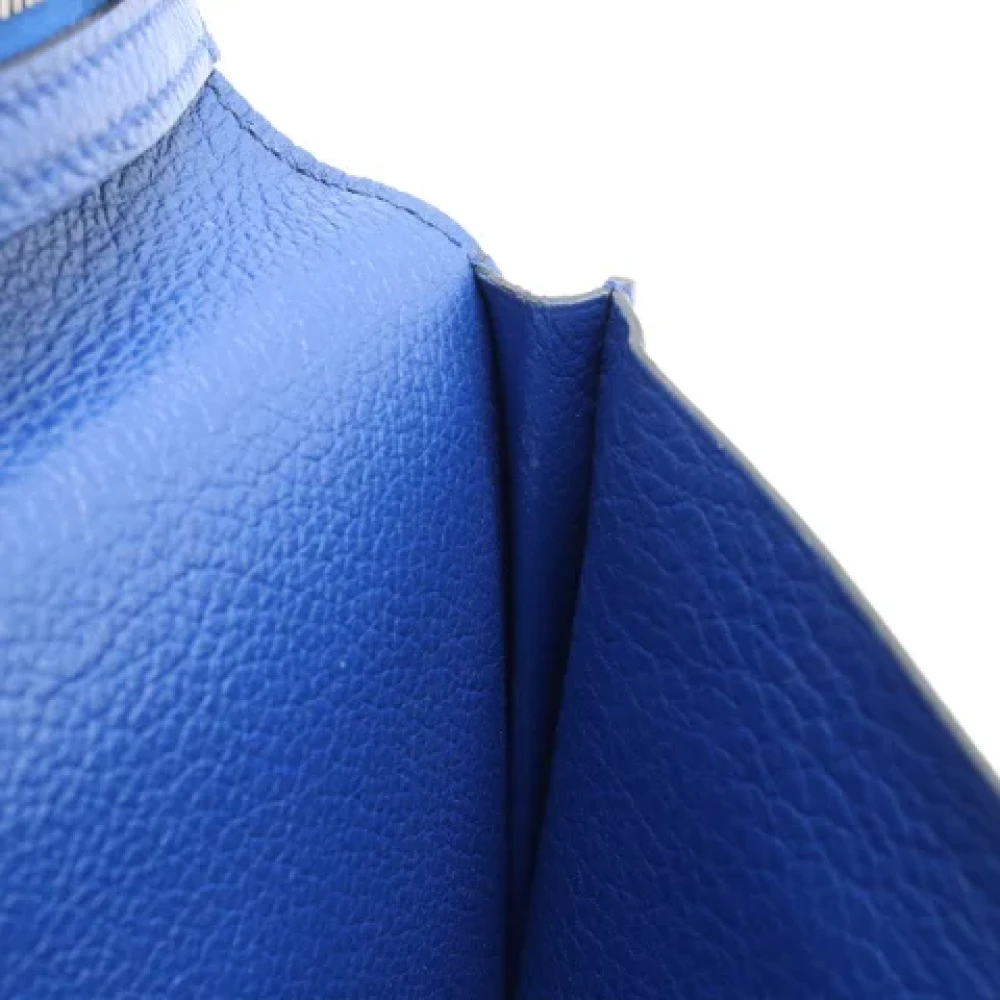 Hermès Vintage Pre-owned Leather wallets Blue Dames