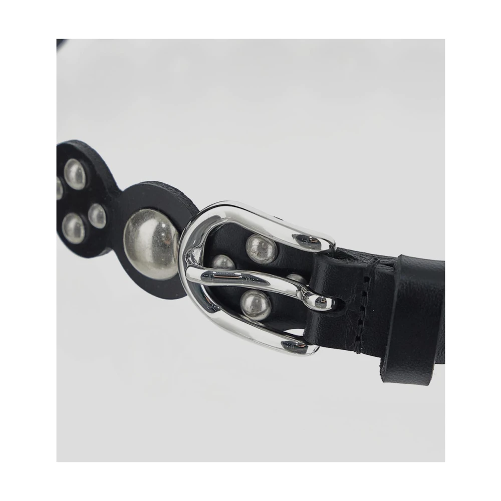 Isabel marant Leren Riem Sgiavi Black Dames