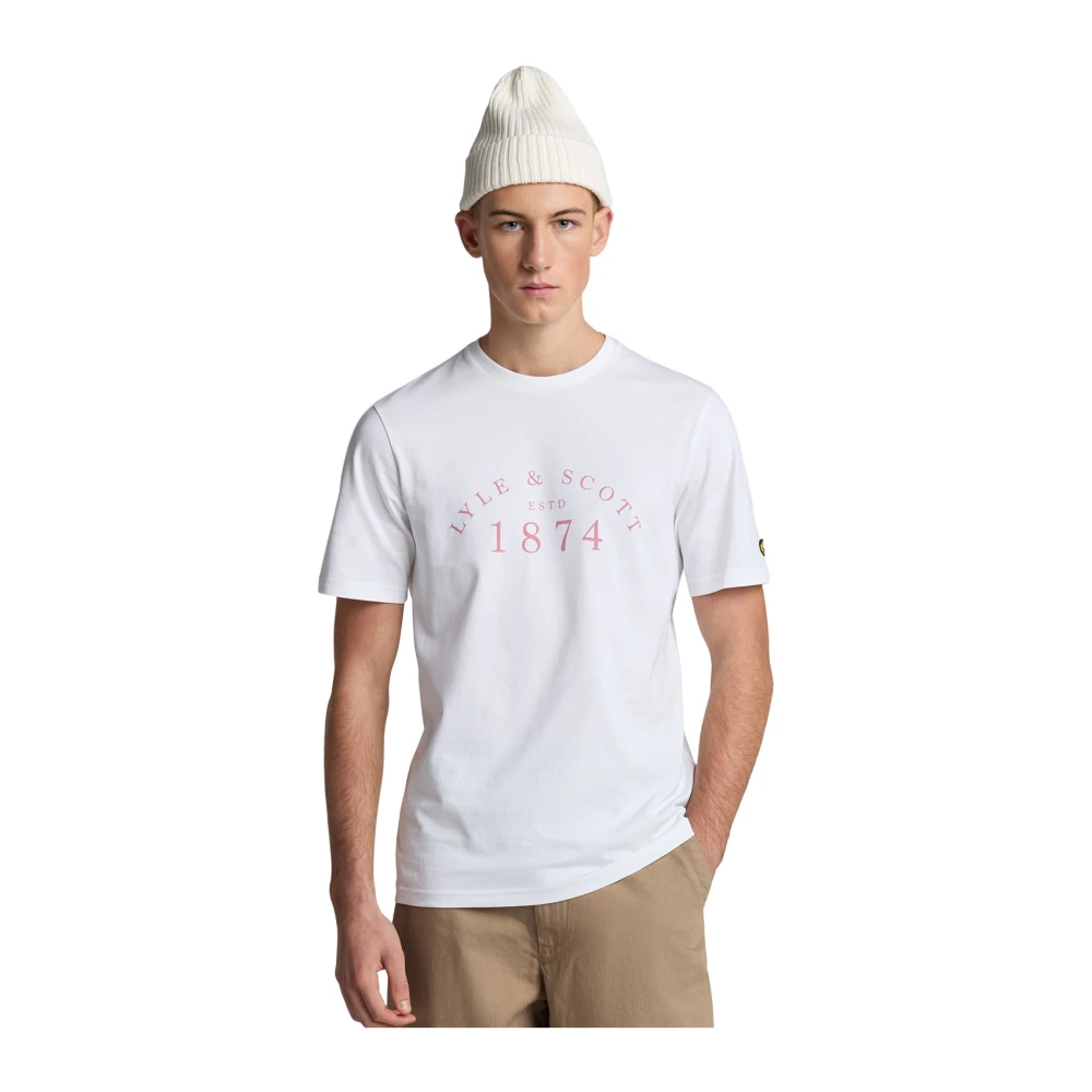 Lyle & Scott SS T-shirts Gevestigde Erfgoed Grafisch T-Shirt White Heren