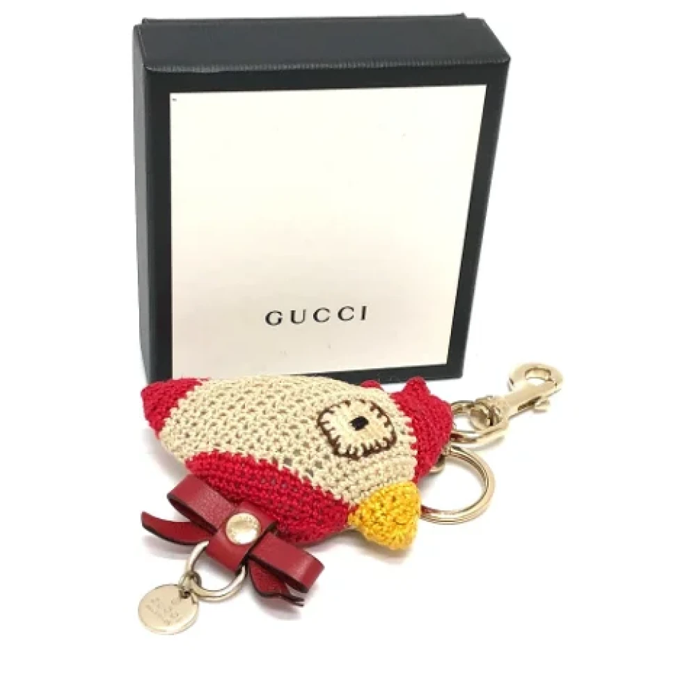 Gucci Vintage Pre-owned Wool key-holders Beige Dames