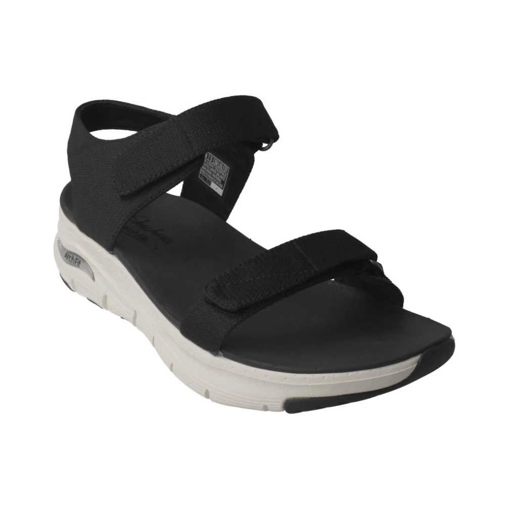 Skechers Flat Sandals Black Dames