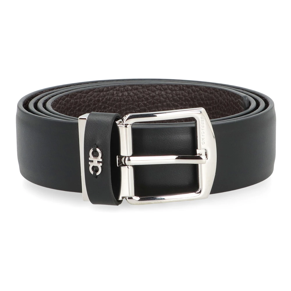 Ferragamo Men's Black Belts, 115 Cm, Reversible Leather Belt