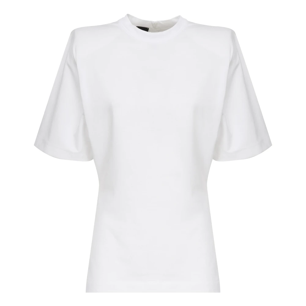 Pinko Women's White Jersey Sweater With Half Sleeves