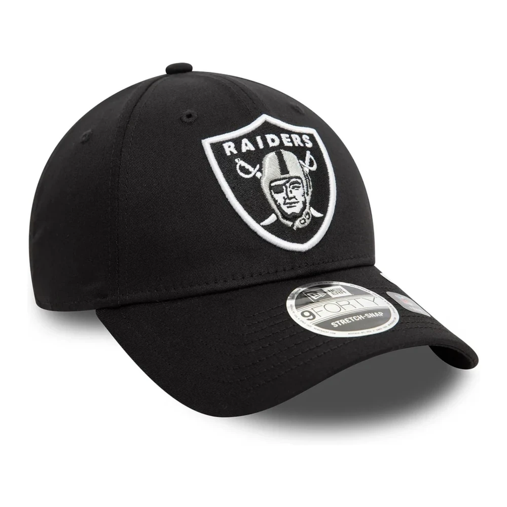 new era Zwarte Raiders Stretch Snapback Pet Black Heren