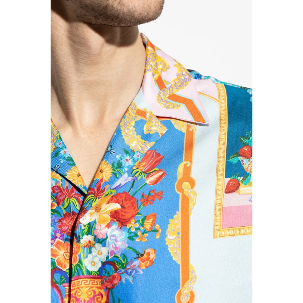 Versace Zijden overhemd Multicolor Heren