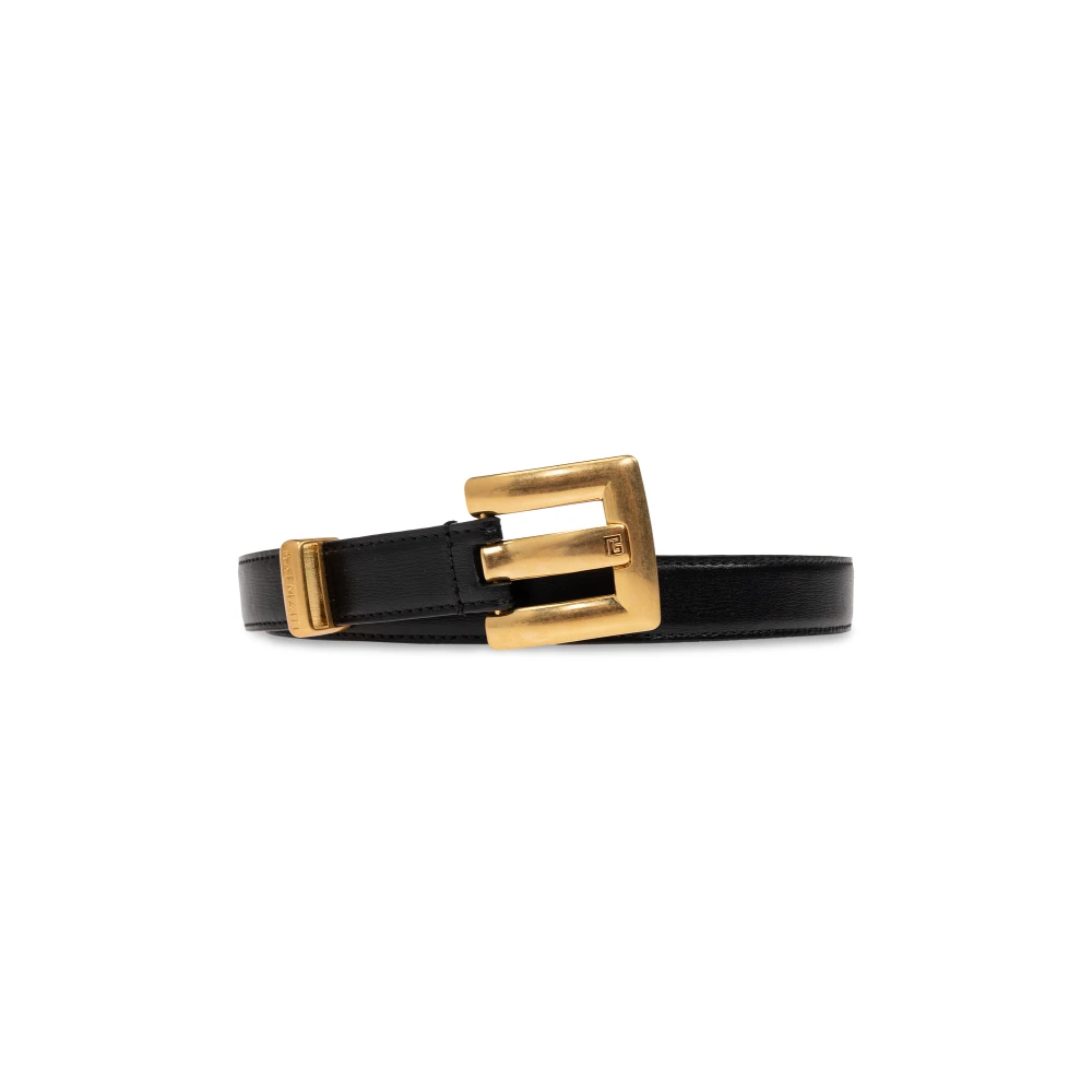 Balmain Donna Nero Cintura Anthem In Pelle Liscia - Immagine 2