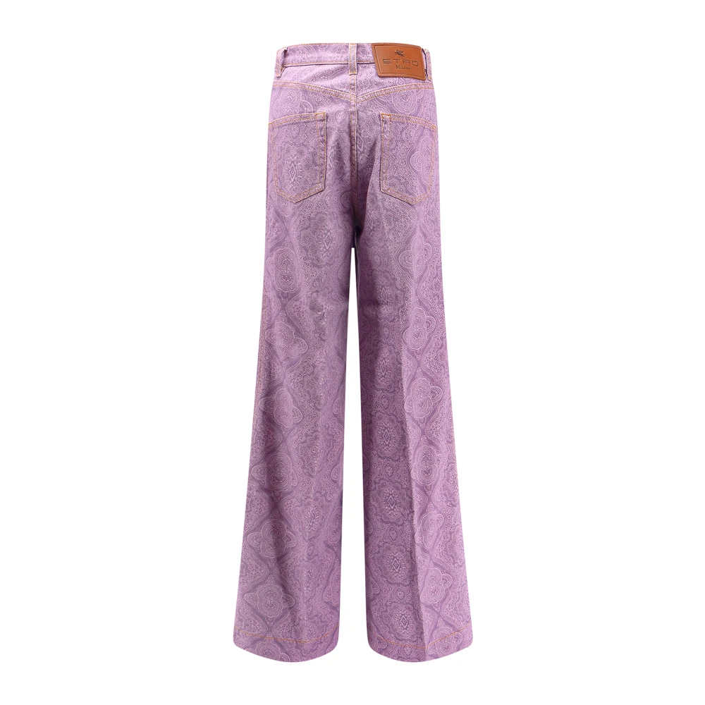 ETRO Wide Trousers Purple Dames