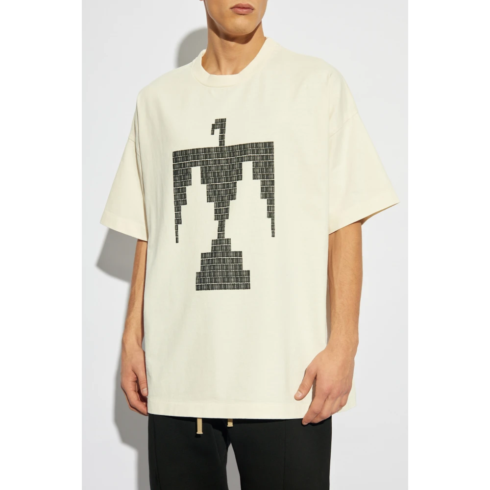 Fear Of God Bedrukt T-shirt Beige Heren