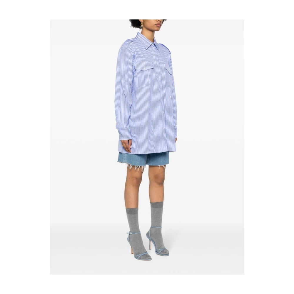Msgm Blauw Casual Overhemd voor Mannen Blue Dames
