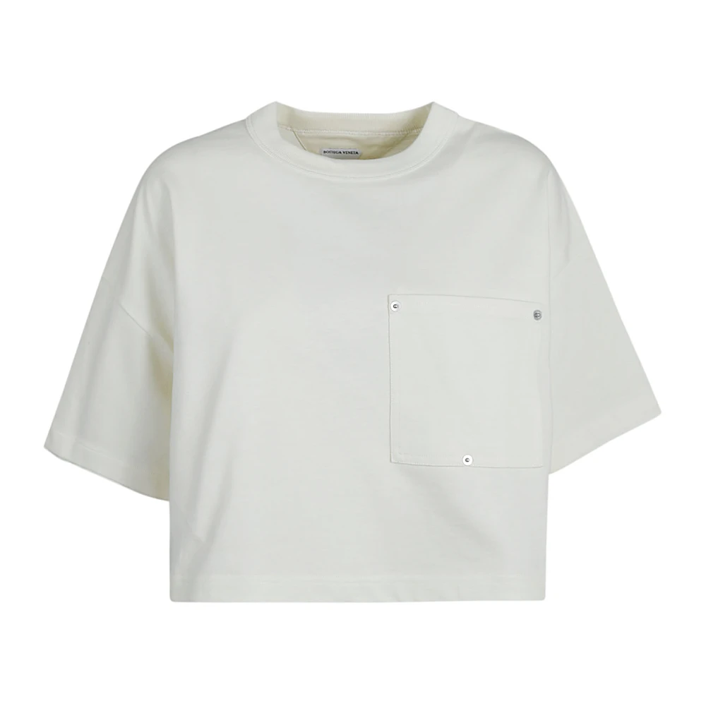 Bottega Veneta Krijt Wit Katoenen T-Shirt White Dames