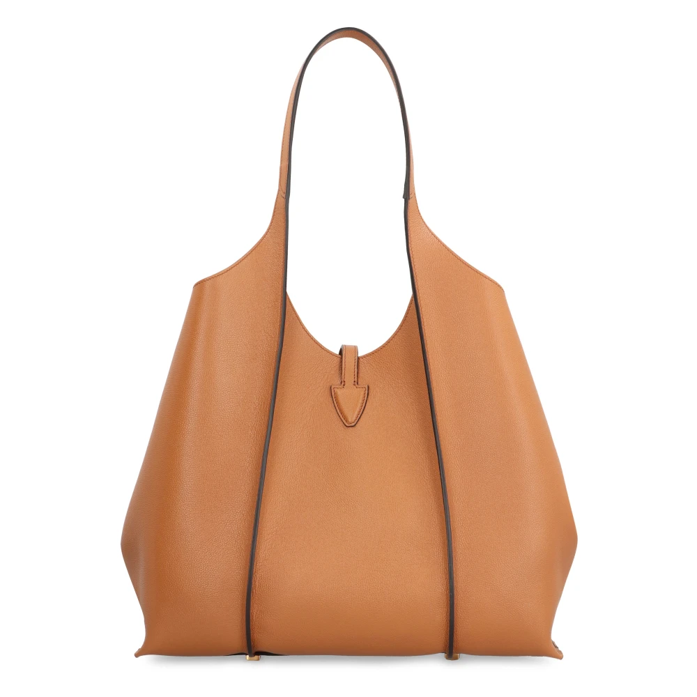 TOD'S Tijdloze leren tas met afneembare clutch Brown Dames