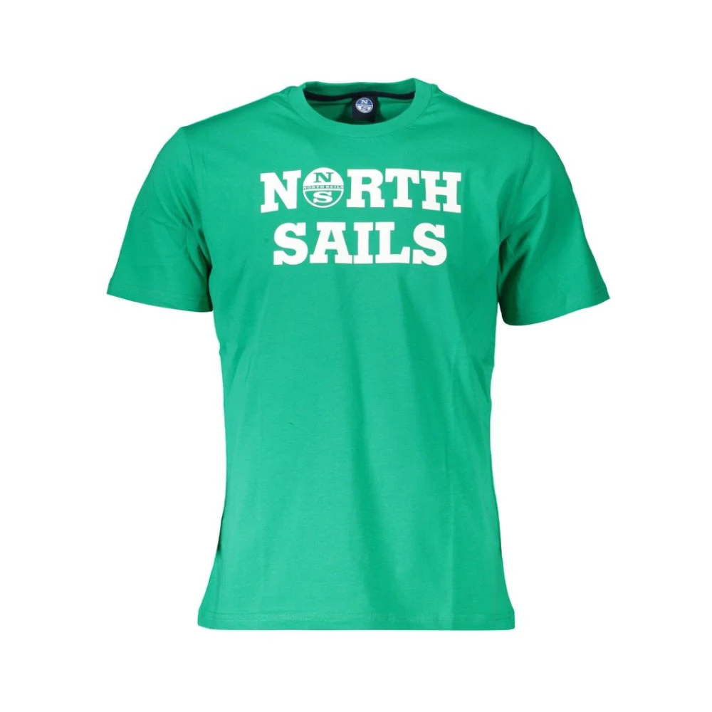 North Sails Men's Green T-Shirts, M, Cotton T-Shirt