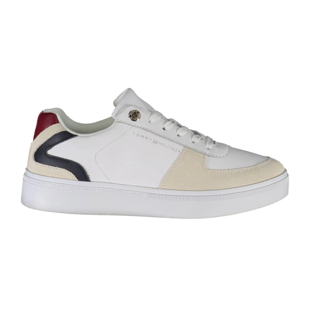 Tommy Hilfiger Women's Multicolor Sneakers, 7 Uk, Sporty Lace-Up Trainers With Logo Detail