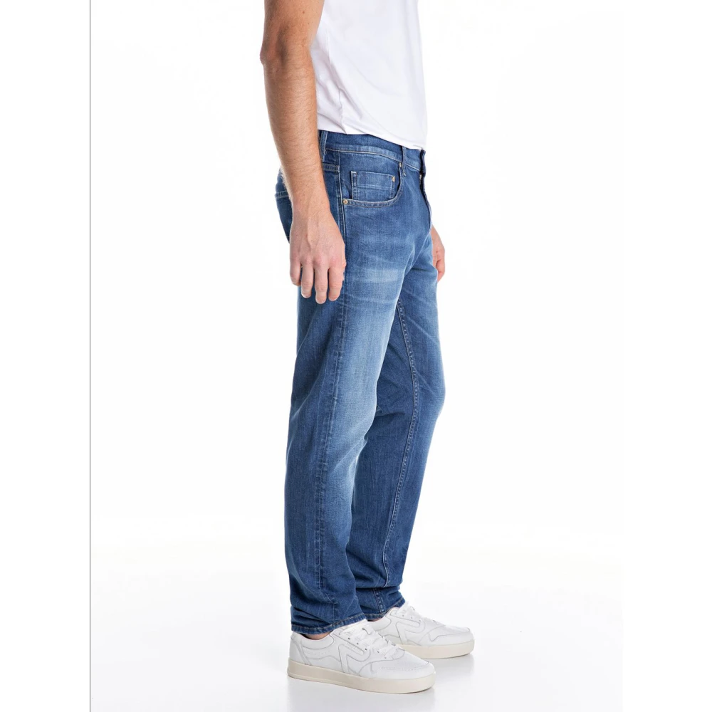 Replay Slim Super Stretch Denim Jeans Blue Heren