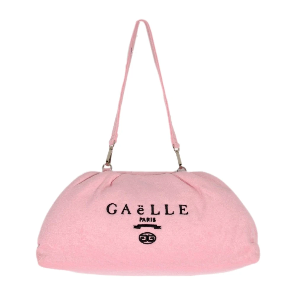 Gaëlle Paris Roze Geborduurde Logo Clutch Tas Pink Dames