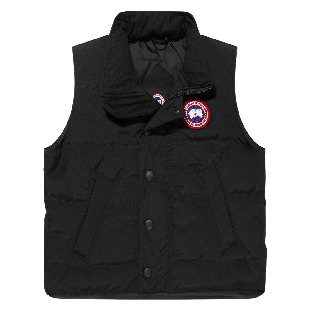 Canada Goose Unisex Kids Black Down Padded Vanier Gilet - Waistcoats - 2 Y - Kids