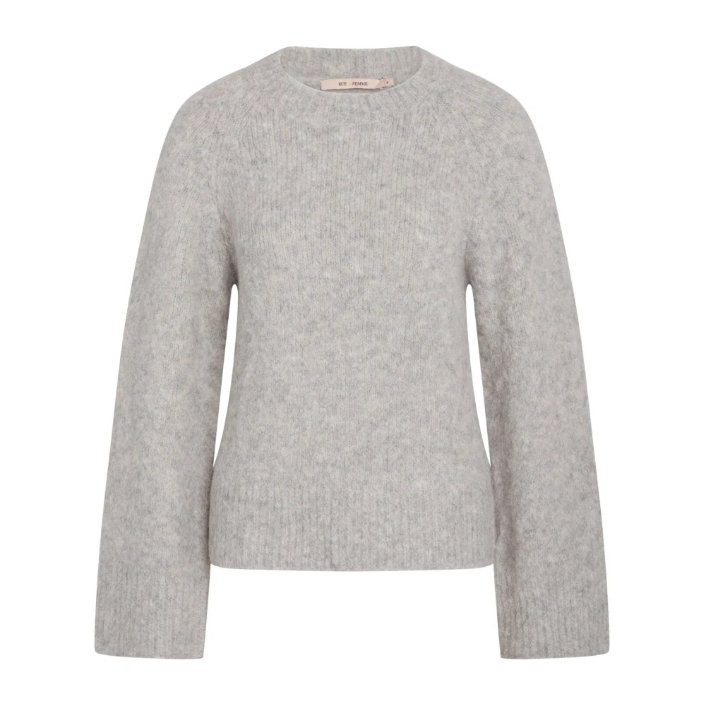 RUE de Femme Elegante Stone Grey Gebreide Trui Gray Dames