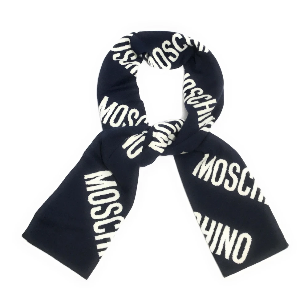 Moschino Blue Winter Scarves, Female, One Size, Winter Scarves