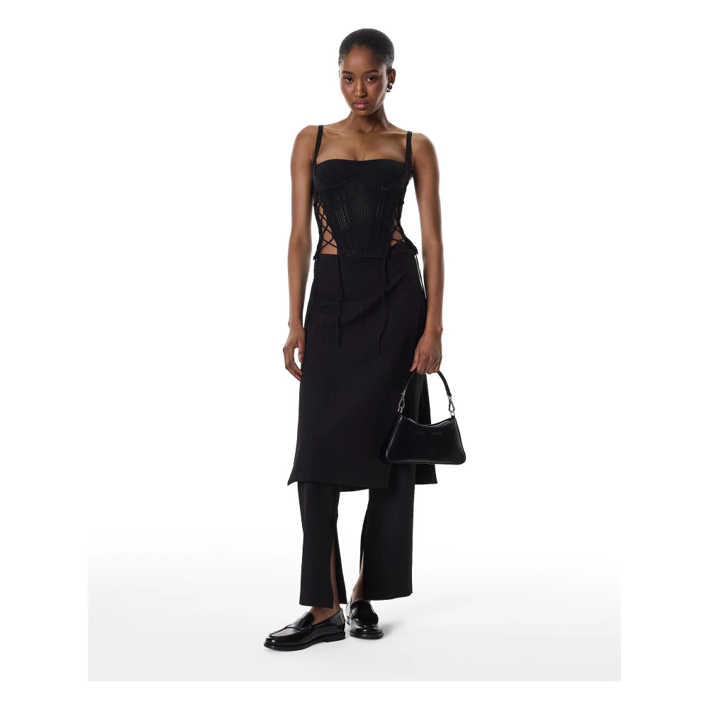 Kazar Studio Zwarte minimalistische leren handtas Black Dames