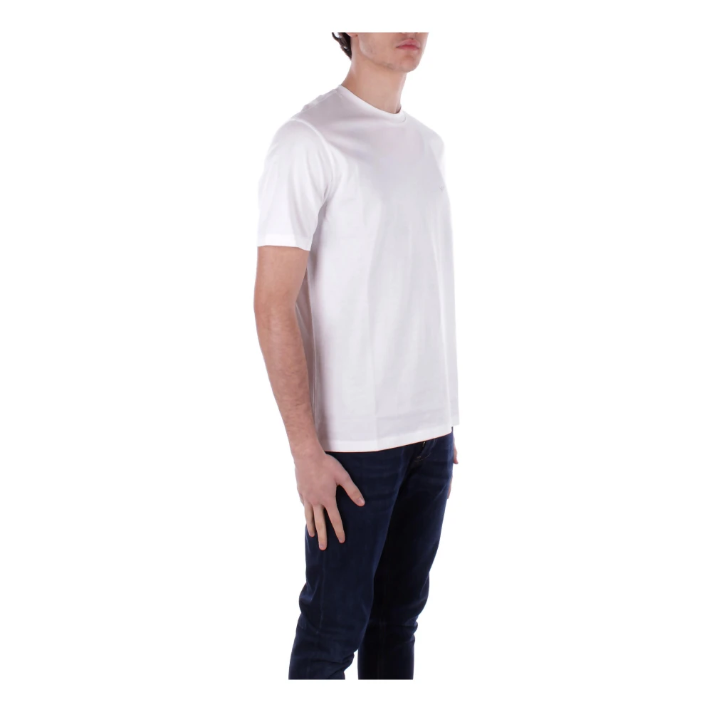 Emporio Armani Witte Logo Front T-shirts en Polos White Heren